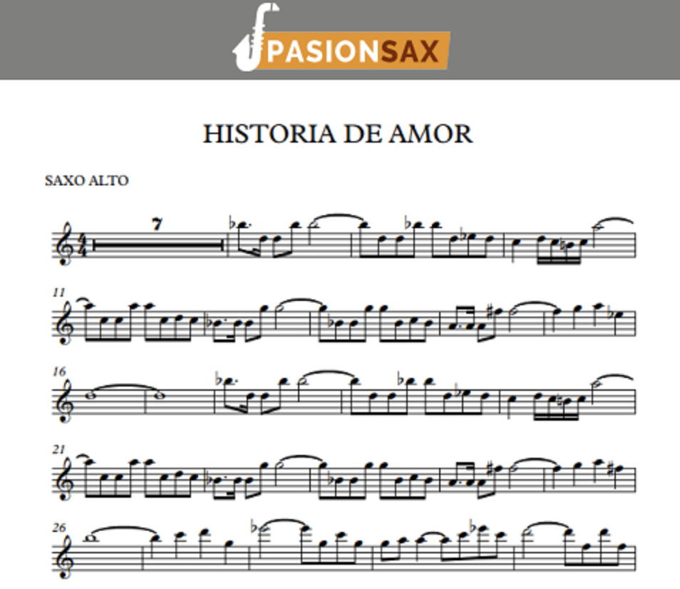 Historia de Amor Pasión Sax